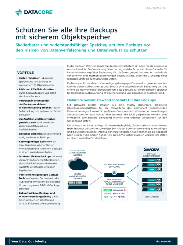Data Protection For Backups De Thumb