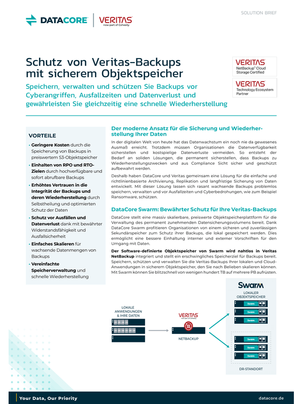 Schutz Von Veritas Backups Mit Sicherem Objektspeicher Thumb